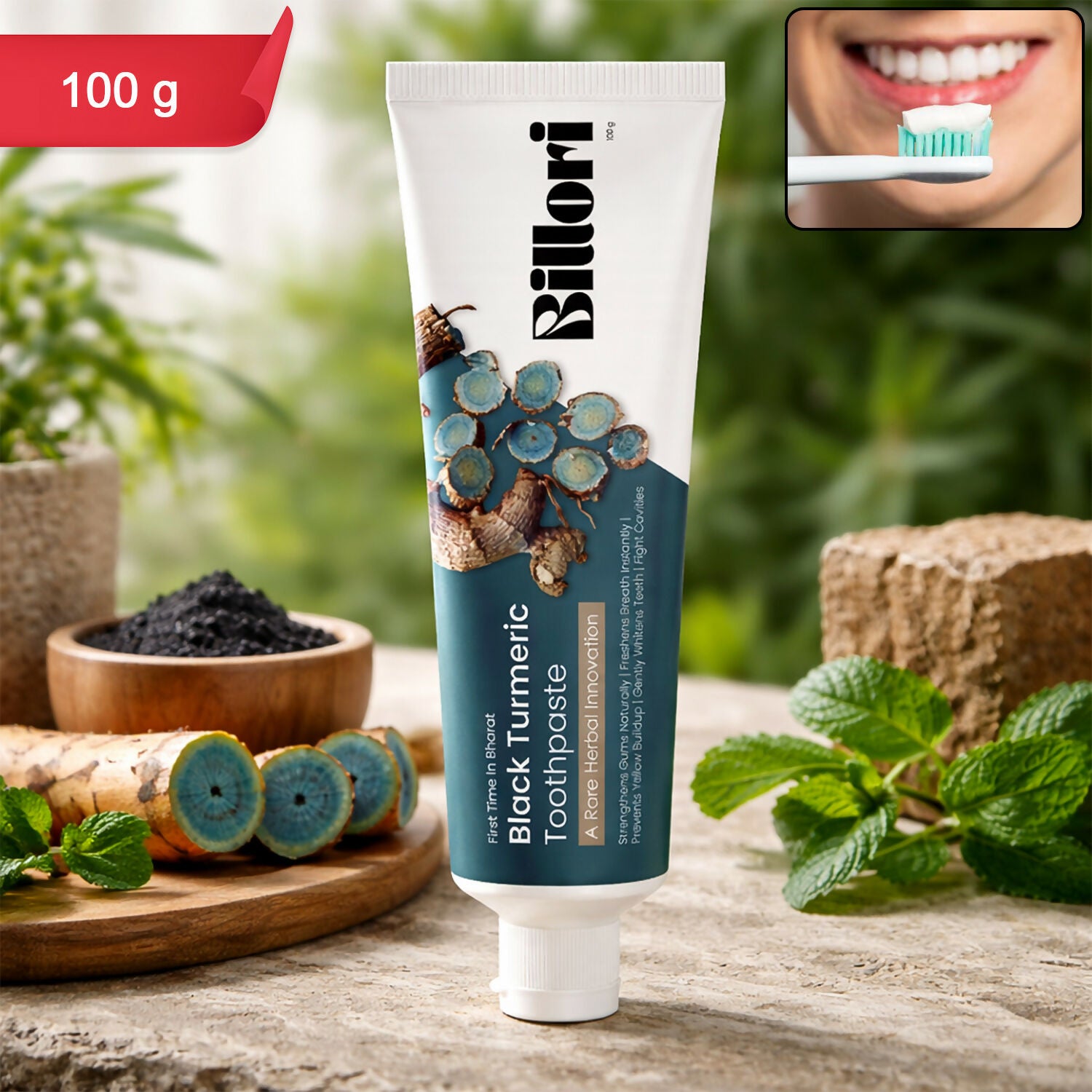 Black Turmeric Toothpaste with A Rare Herbal Innovation, First Time in Bharat (100 g) 1 Black Turmeric Toothpaste with A Rare Herbal Innovation, First Time in Bharat (100 g)