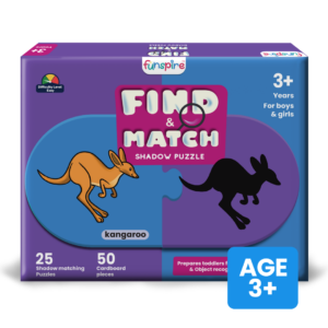 Shadow Matching Puzzle - Ages 3+ (50 cardboard puzzle pieces) Find & Match series