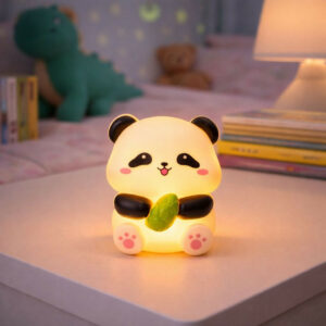 Cute Panda Silicone Night Lamp for Kids Bedroom Bedside Light