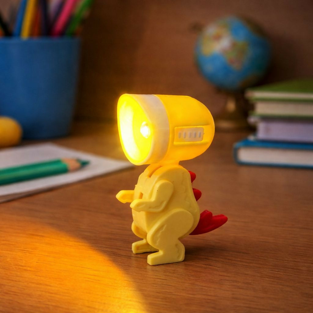 Cute Dinosaur LED Mini Flashlight Toy for Kids, Portable Torch Light (Color may vary) 1 Cute Dinosaur LED Mini Flashlight Toy for Kids, Portable Torch Light (Color may vary)