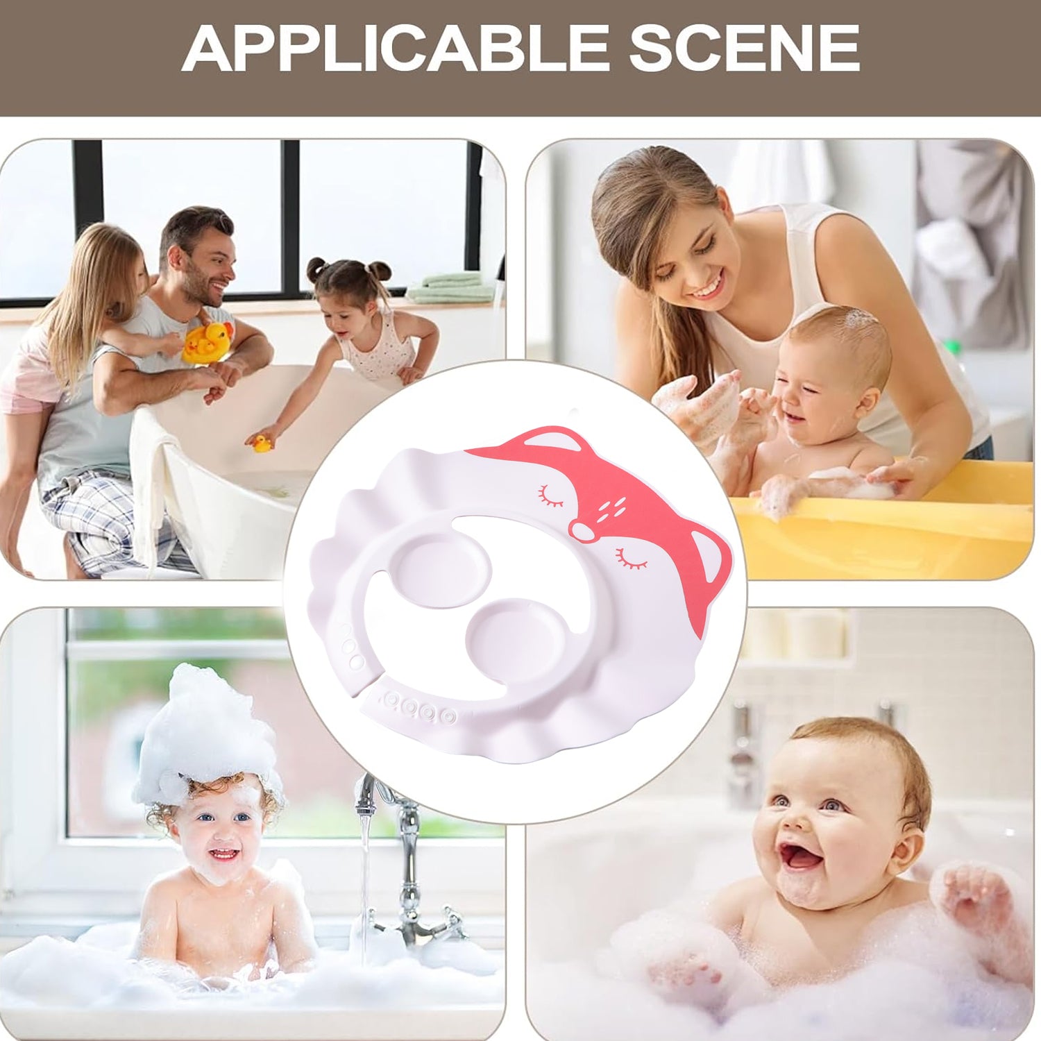 Cute Cartoon Baby Shower Cap Shampoo Bath Hat (1 Pc) 3 Cute Cartoon Baby Shower Cap Shampoo Bath Hat (1 Pc) - Image 3