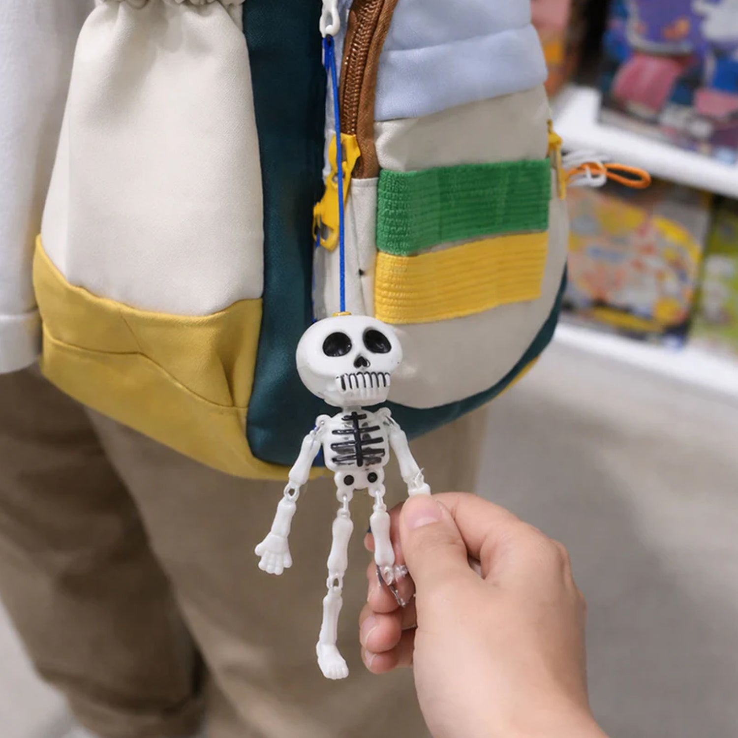 Skeleton Doll Keychain with Metal Keychain Hook (2 Pc) 3 Skeleton Doll Keychain with Metal Keychain Hook (2 Pc) - Image 3