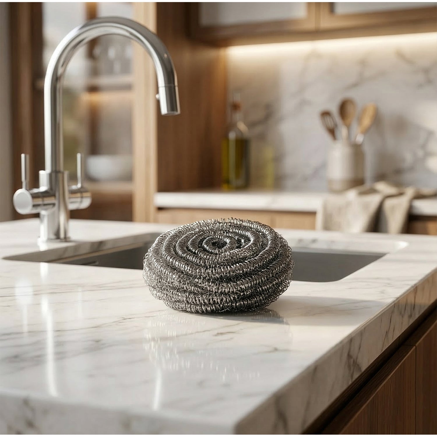 Stainless Steel Scrubber for Kitchen (1 Pc, 25 Gm) 3 Stainless Steel Scrubber for Kitchen (1 Pc, 25 Gm) - Image 3