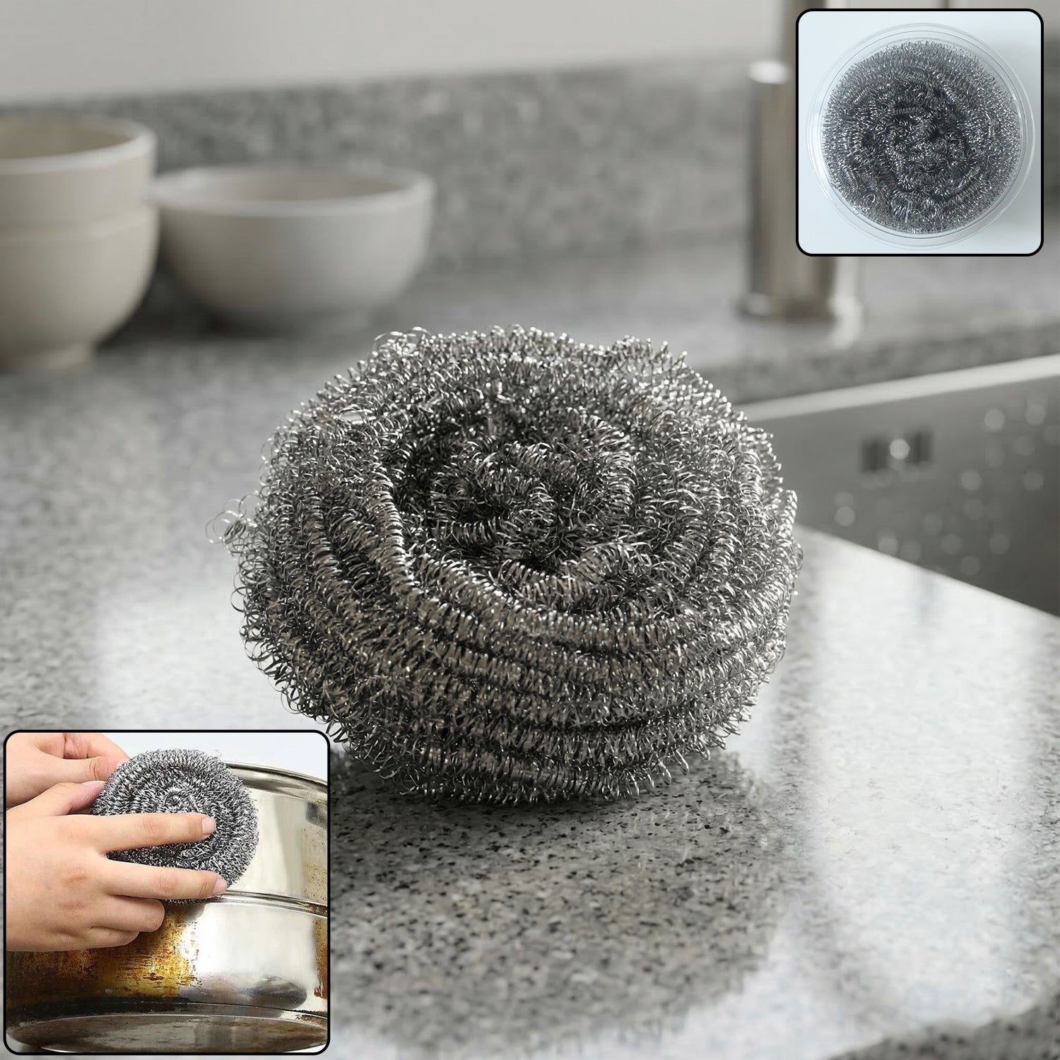 Stainless Steel Scrubber for Kitchen (1 Pc, 25 Gm) 1 Stainless Steel Scrubber for Kitchen (1 Pc, 25 Gm)