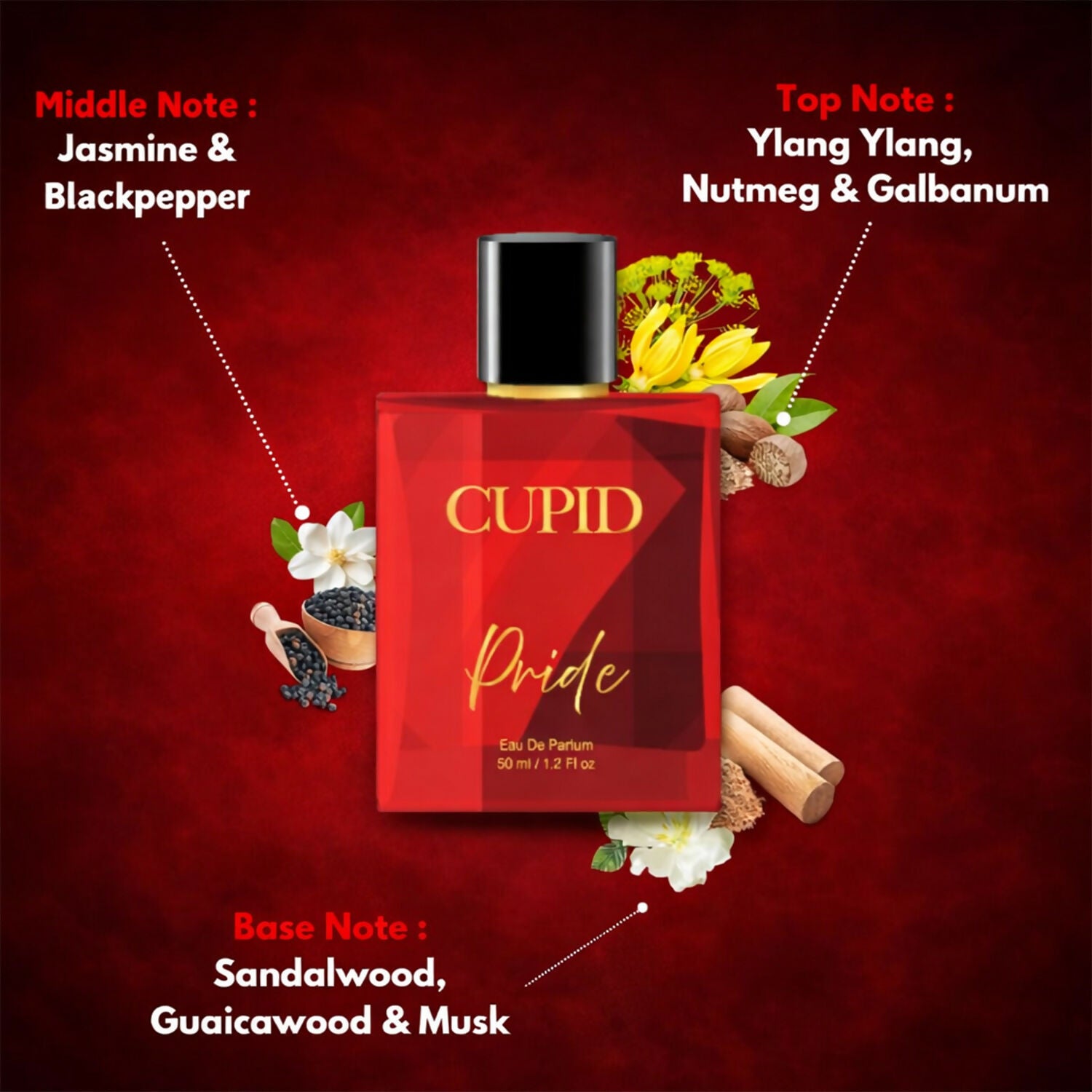 Cupid Luxury Men Pride Perfume|Long Lasting Fresh Edp Fragrance Scent Liquid Perfume (50 Ml) 3 Cupid Luxury Men Pride Perfume|Long Lasting Fresh Edp Fragrance Scent Liquid Perfume (50 Ml) - Image 3