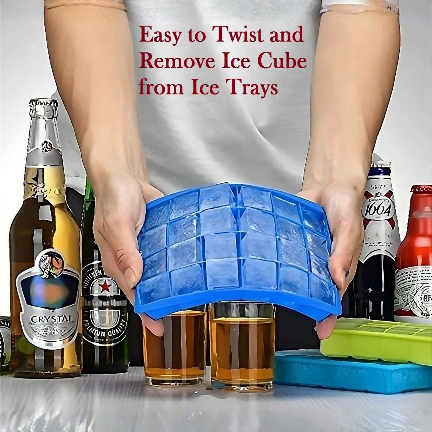 Silicon Square Shape 24 Cavity Ice Cube Trays 2 Silicon Square Shape 24 Cavity Ice Cube Trays - Image 2