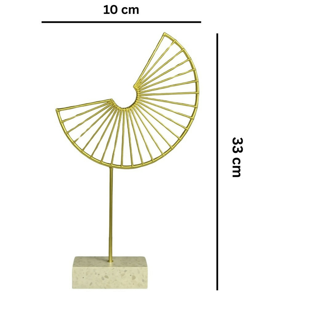 Modern Gold Spiral Metal Table Decor Showpiece with Marble Base 3 Modern Gold Spiral Metal Table Decor Showpiece with Marble Base - Image 3