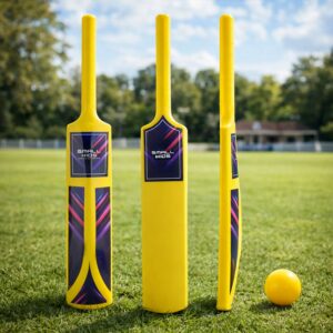 Aditi Big Cricket Kit for Boys & Girls, Cricket Set with 1 Cricket Bat, 1 Plastic Ball, Bails