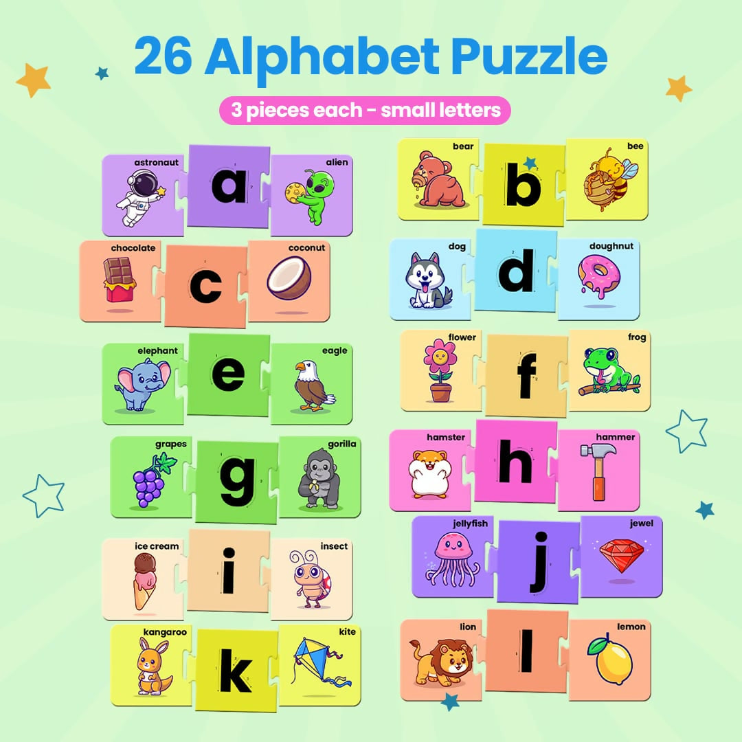 MY FIRST ALPHABET PUZZLE - AGE 3+ (78 CARDBOARD PIECES) 3 MY FIRST ALPHABET PUZZLE - AGE 3+ (78 CARDBOARD PIECES) - Image 3