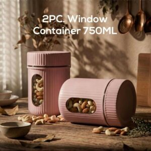 Window Storage Container Kitchen Airtight Food Storage Box 650ML (Set of 2)
