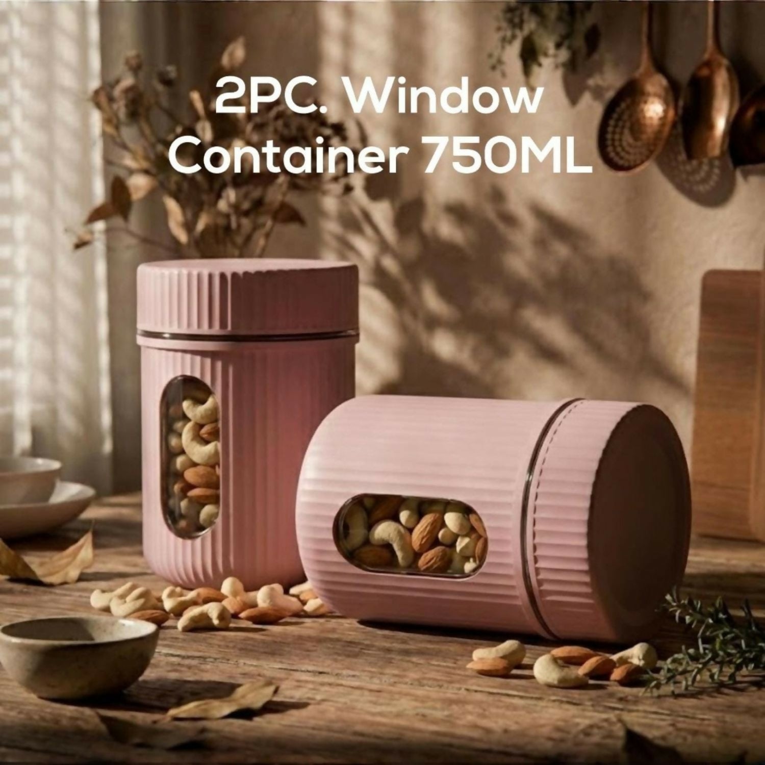 Window Storage Container Kitchen Airtight Food Storage Box 650ML (Set of 2) 1 Window Storage Container Kitchen Airtight Food Storage Box 650ML (Set of 2)