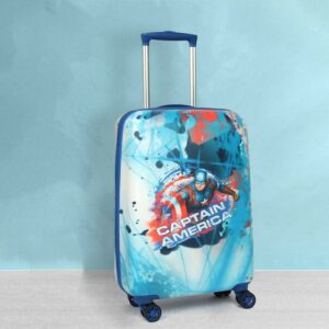 Novex Marvel Captain America Kids Polycarbonate Trolley Bag for Boys Travel Luggage with Spinner Wheel (18 Inch)