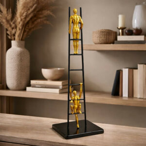 Modern Ladder Climbing Man Sculpture Decorative Table Showpiece