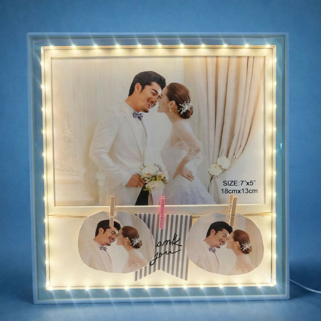 LED Photo Frame 7x5 Collage with Clips Decorative Light Frame 3 LED Photo Frame 7x5 Collage with Clips Decorative Light Frame - Image 3