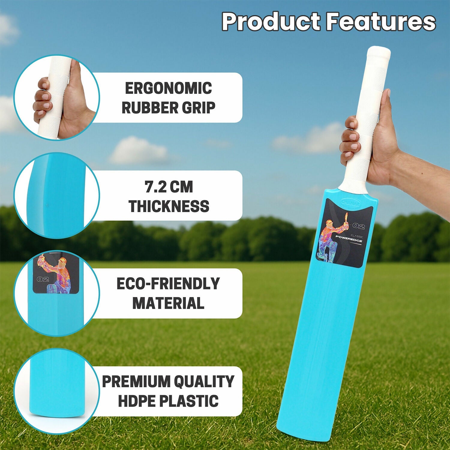 Chanak Poweredge Small Cricket Turf Bat for Boys & Girls, Cricket Bat for Kids 5+ 2 Chanak Poweredge Small Cricket Turf Bat for Boys & Girls, Cricket Bat for Kids 5+ - Image 2
