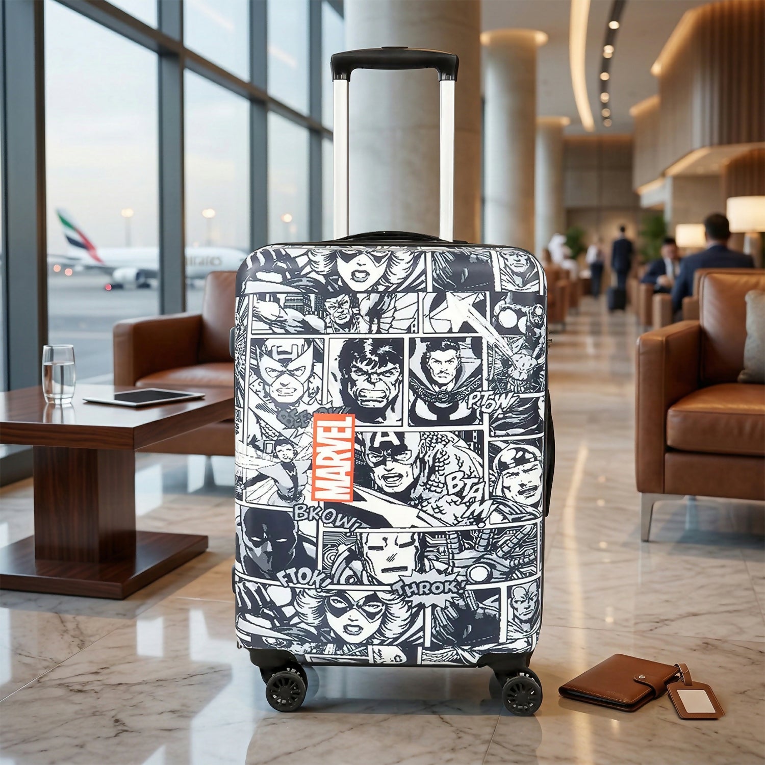 Novex Marvel Avenger Squre Kids Polycarbonate Trolley Bags for Travel Luggage with 4 Wheel (Black, 18 Inch) 1 Novex Marvel Avenger Squre Kids Polycarbonate Trolley Bags for Travel Luggage with 4 Wheel (Black, 18 Inch)