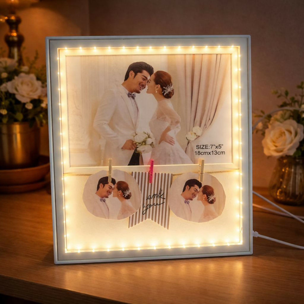 LED Photo Frame 7x5 Collage with Clips Decorative Light Frame 2 LED Photo Frame 7x5 Collage with Clips Decorative Light Frame - Image 2