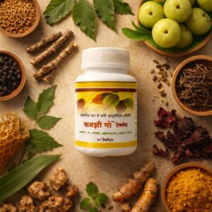 Kabbzi Go Ayurvedic Digestive Tablets – Natural Herbal Formula for Gas, Acidity & Indigestion Relief (30 Tab.)