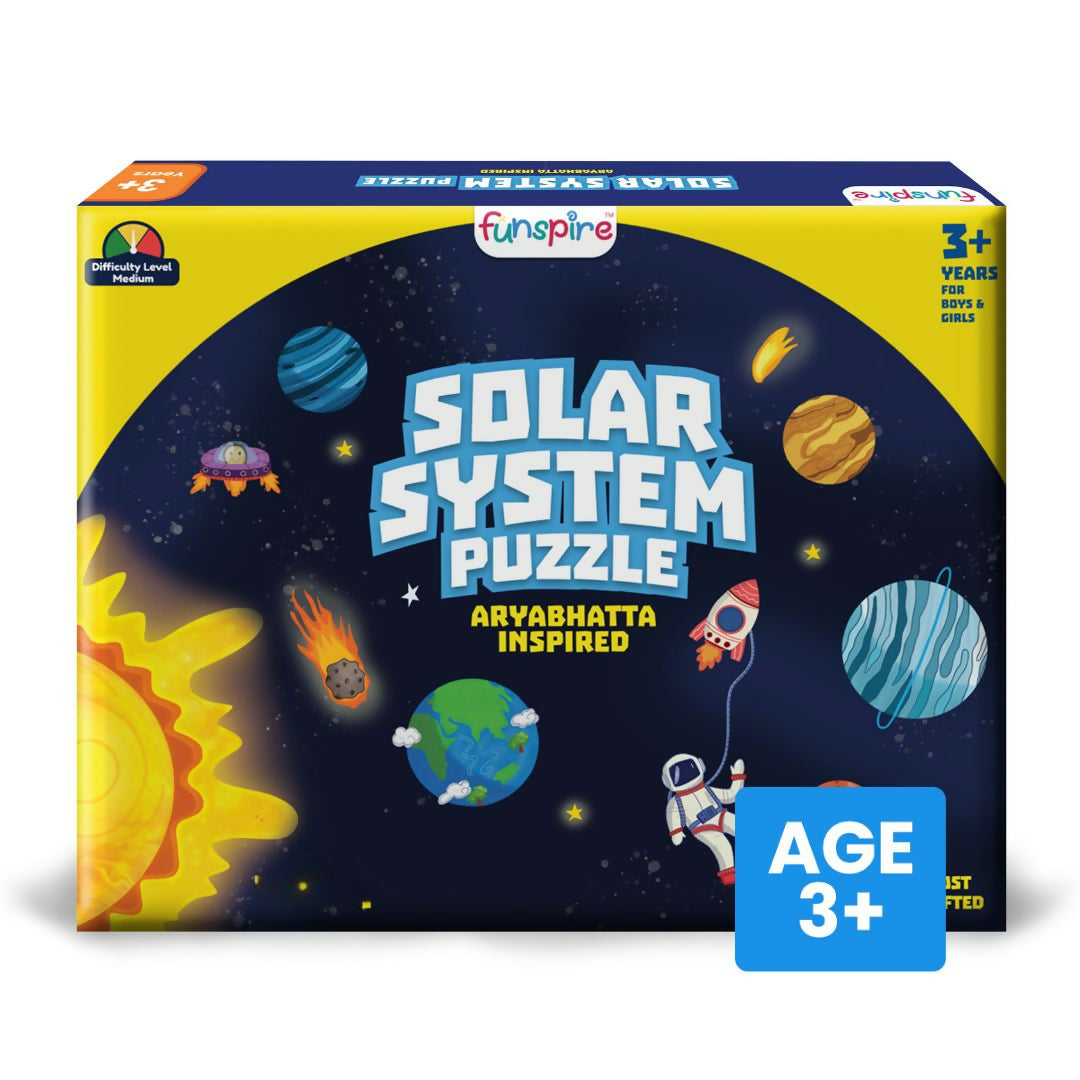 SOLAR SYSTEM PUZZLE ARYABHATTA INSPIRED - AGE 3+ (39 PUZZLE PIECES) MDF PUZZLE SERIES 1 SOLAR SYSTEM PUZZLE ARYABHATTA INSPIRED - AGE 3+ (39 PUZZLE PIECES) MDF PUZZLE SERIES