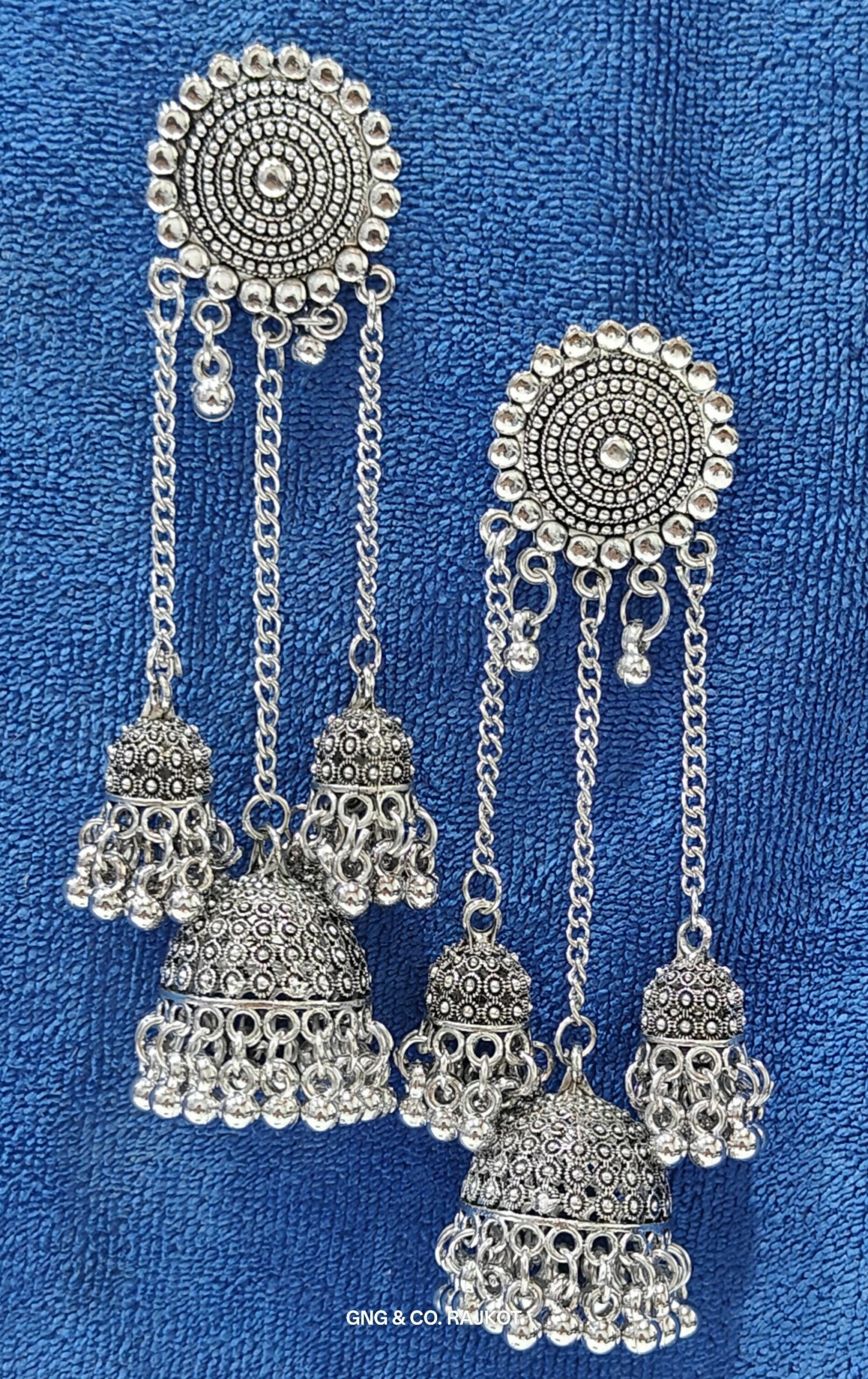 Silver Jhumka Earings 1 Silver Jhumka Earings