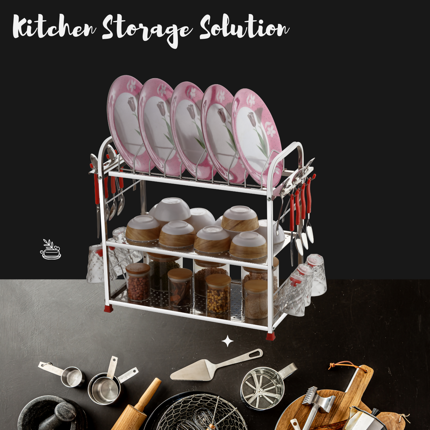 Regular Stainless Steel 18 x 18 Dish Rack 1 Regular Stainless Steel 18 x 18 Dish Rack