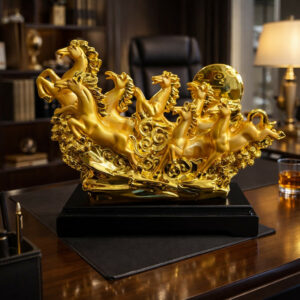 Running Horse Showpiece Decorative Figurine for Home & Office (Mix Design)