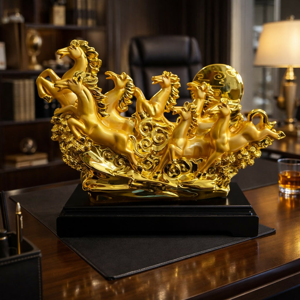 Running Horse Showpiece Decorative Figurine for Home & Office (Mix Design) 1 Running Horse Showpiece Decorative Figurine for Home & Office (Mix Design)