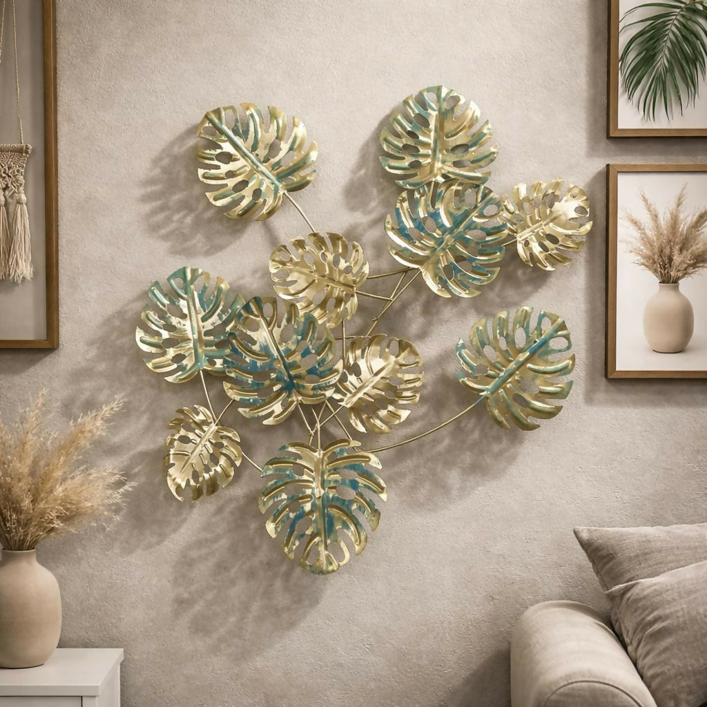 Modern Metal Leaf Wall Art Decor for Living Room Wall Decoration 1 Modern Metal Leaf Wall Art Decor for Living Room Wall Decoration