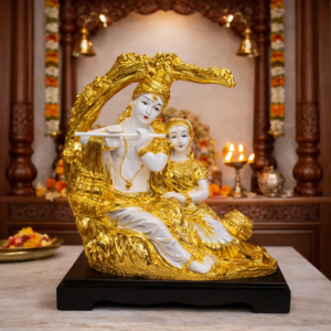 Radha Krishna Idol Statue for Home Mandir Decorative Showpiece (Mix Design)