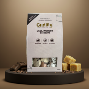 Gudlily Desi Jaggery Cosmic Butterscotch Chocolate – Premium Jaggery Chocolates with Natural Sweetness (100Gm)