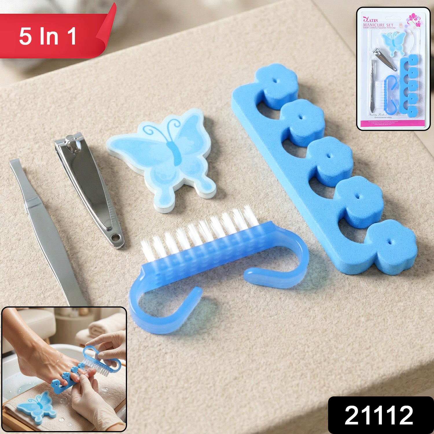 Premium 5 In 1 Manicure Pedicure Kit 2 Premium 5 In 1 Manicure Pedicure Kit - Image 2