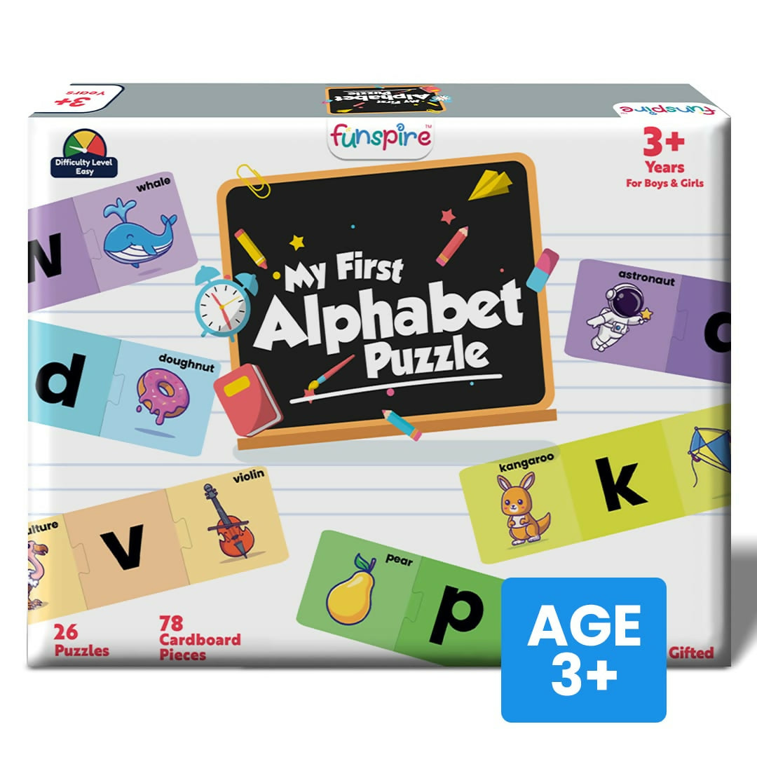 MY FIRST ALPHABET PUZZLE - AGE 3+ (78 CARDBOARD PIECES) 1 MY FIRST ALPHABET PUZZLE - AGE 3+ (78 CARDBOARD PIECES)