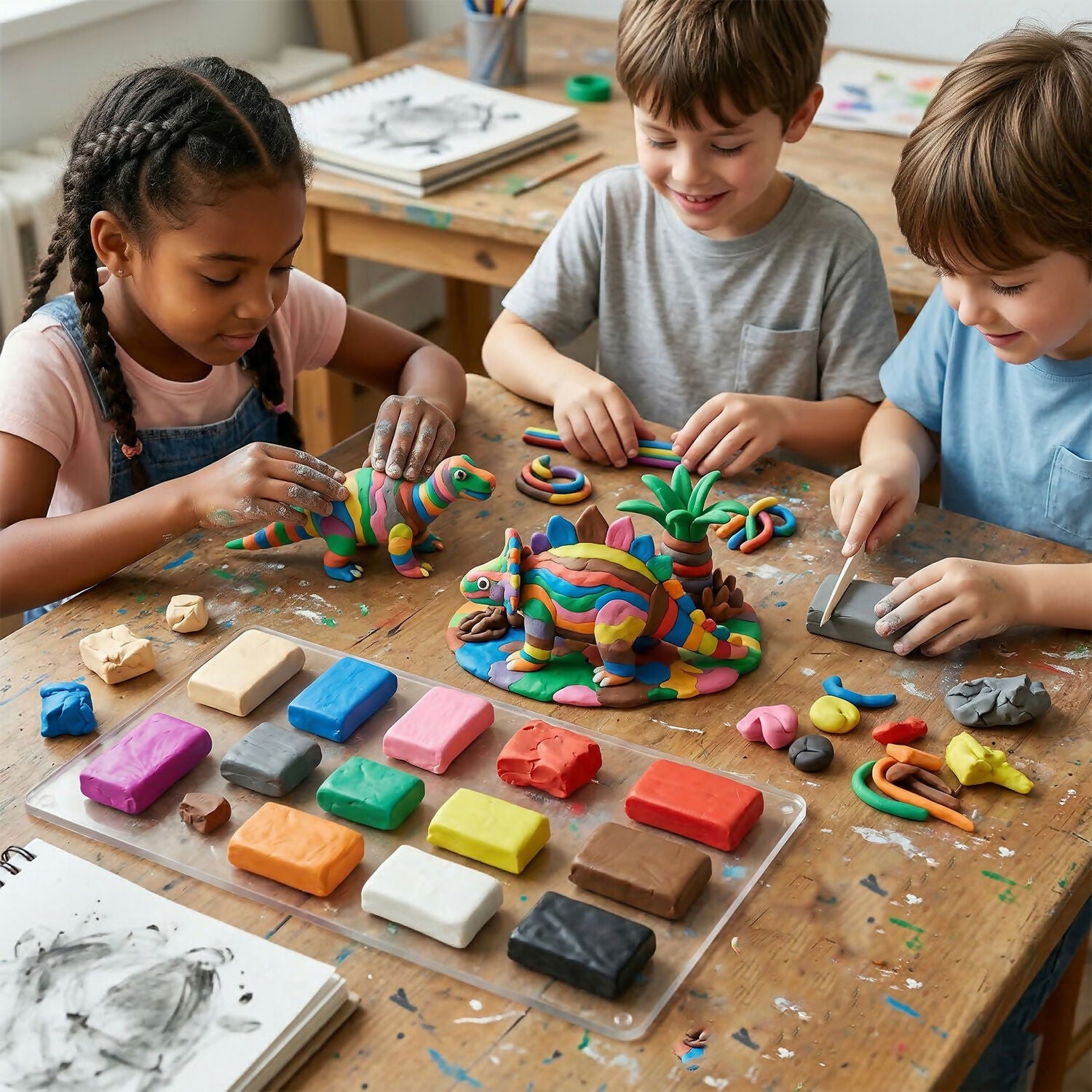 Nara 12 Color Modelling Clay Kit, Soft Creative Play Dough Set for Kids (60 Gm/24 Bars) 2 Nara 12 Color Modelling Clay Kit, Soft Creative Play Dough Set for Kids (60 Gm/24 Bars) - Image 2