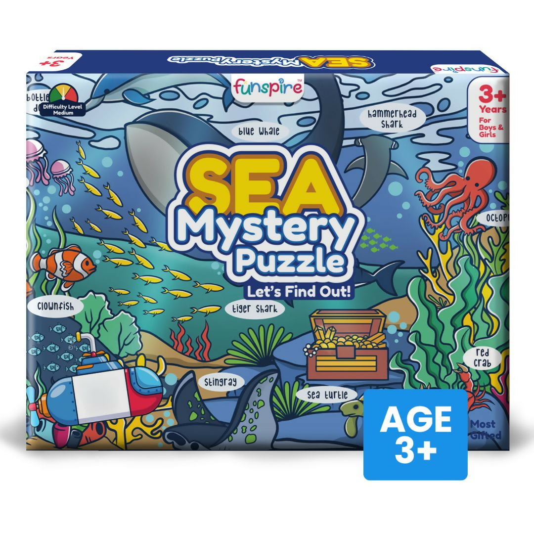 SEA MYSTERY PUZZLE LET'S FIND OUT - AGE 3+ (38 PUZZLE PIECES) MDF PUZZLE SERIES 1 SEA MYSTERY PUZZLE LET'S FIND OUT - AGE 3+ (38 PUZZLE PIECES) MDF PUZZLE SERIES