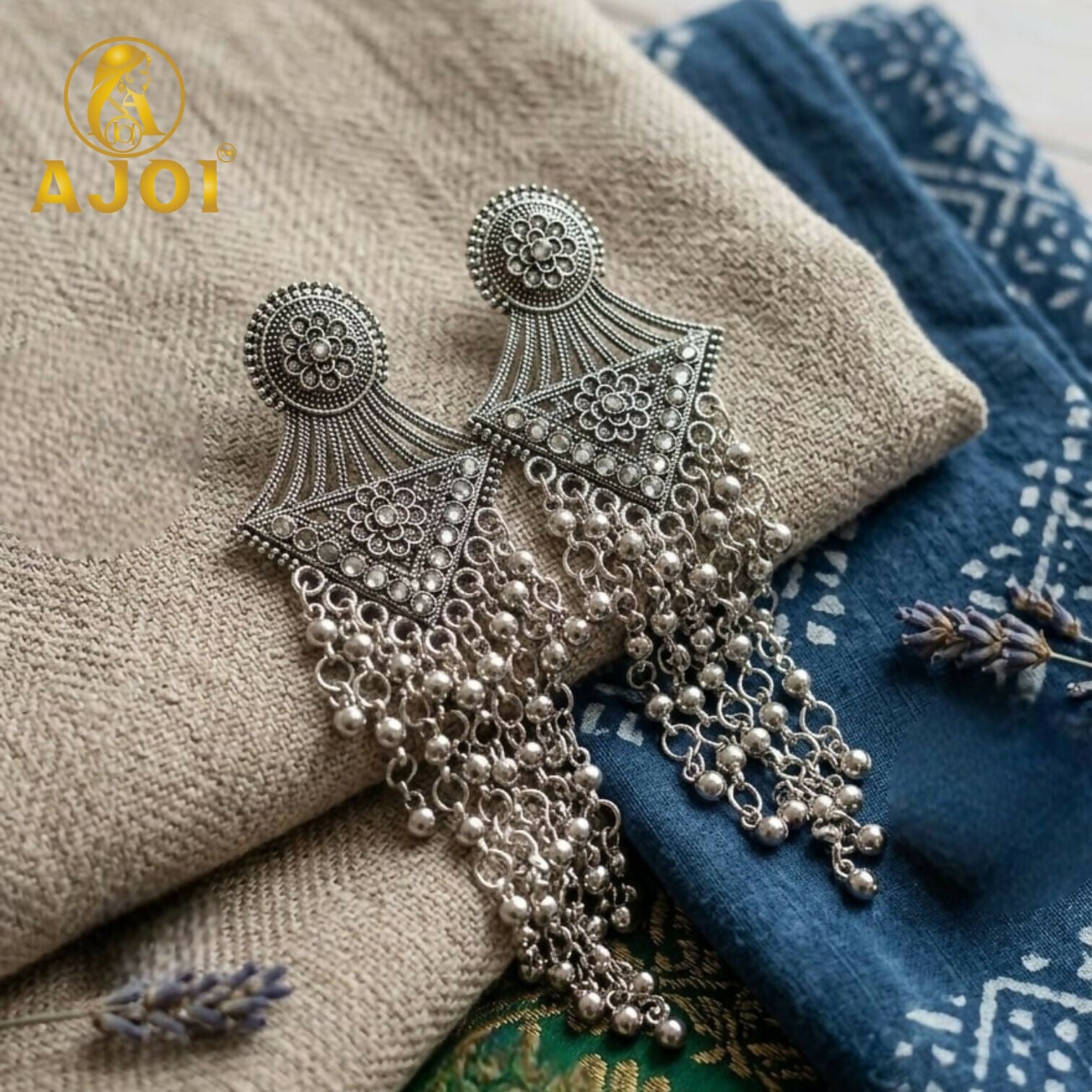 Vintage Floral Silver Earrings 1 Vintage Floral Silver Earrings